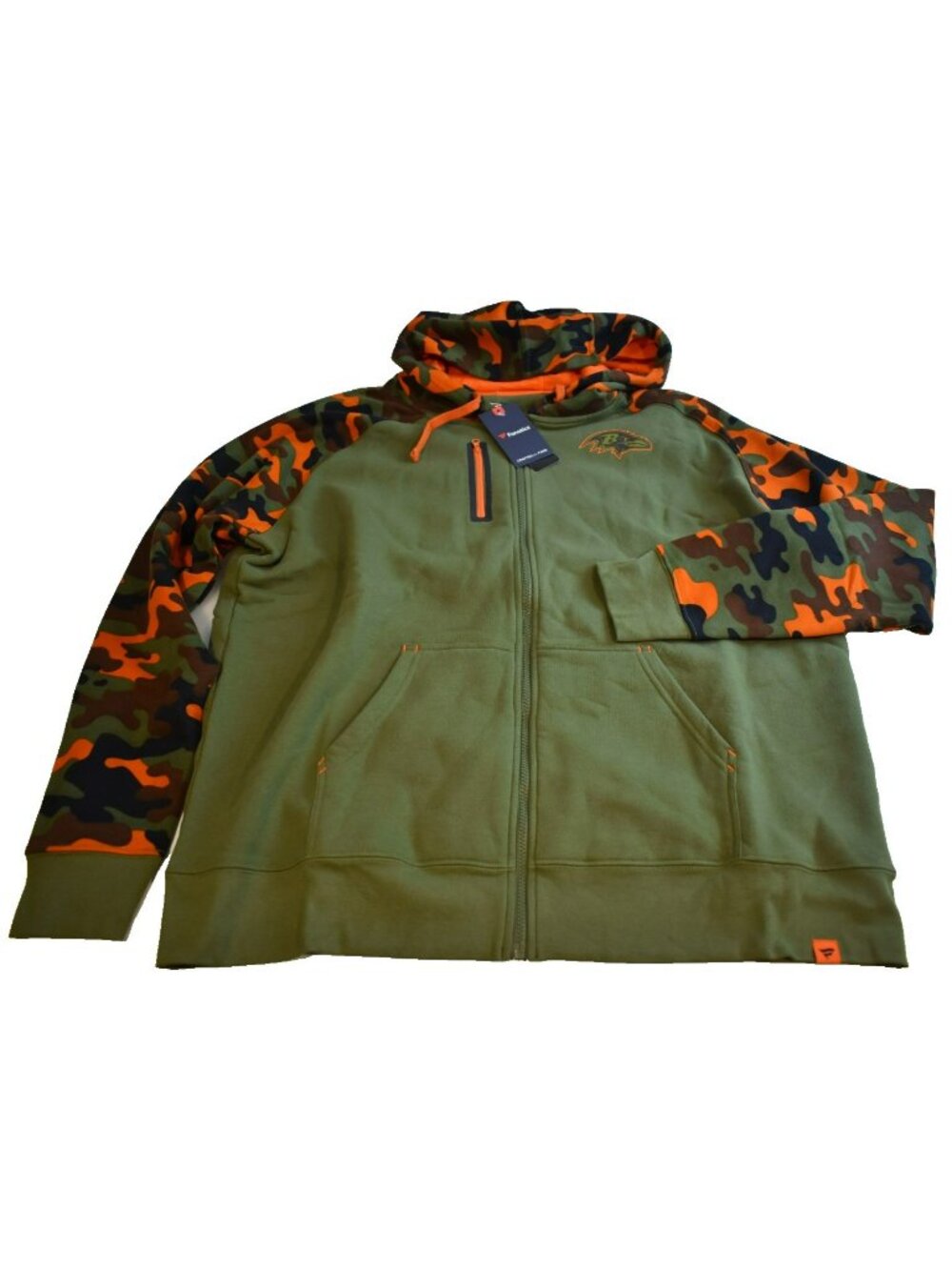 Baltimore Raven's Fanatics 2XL NWT Camo Neon Hoodie Hooded Sweatshirt